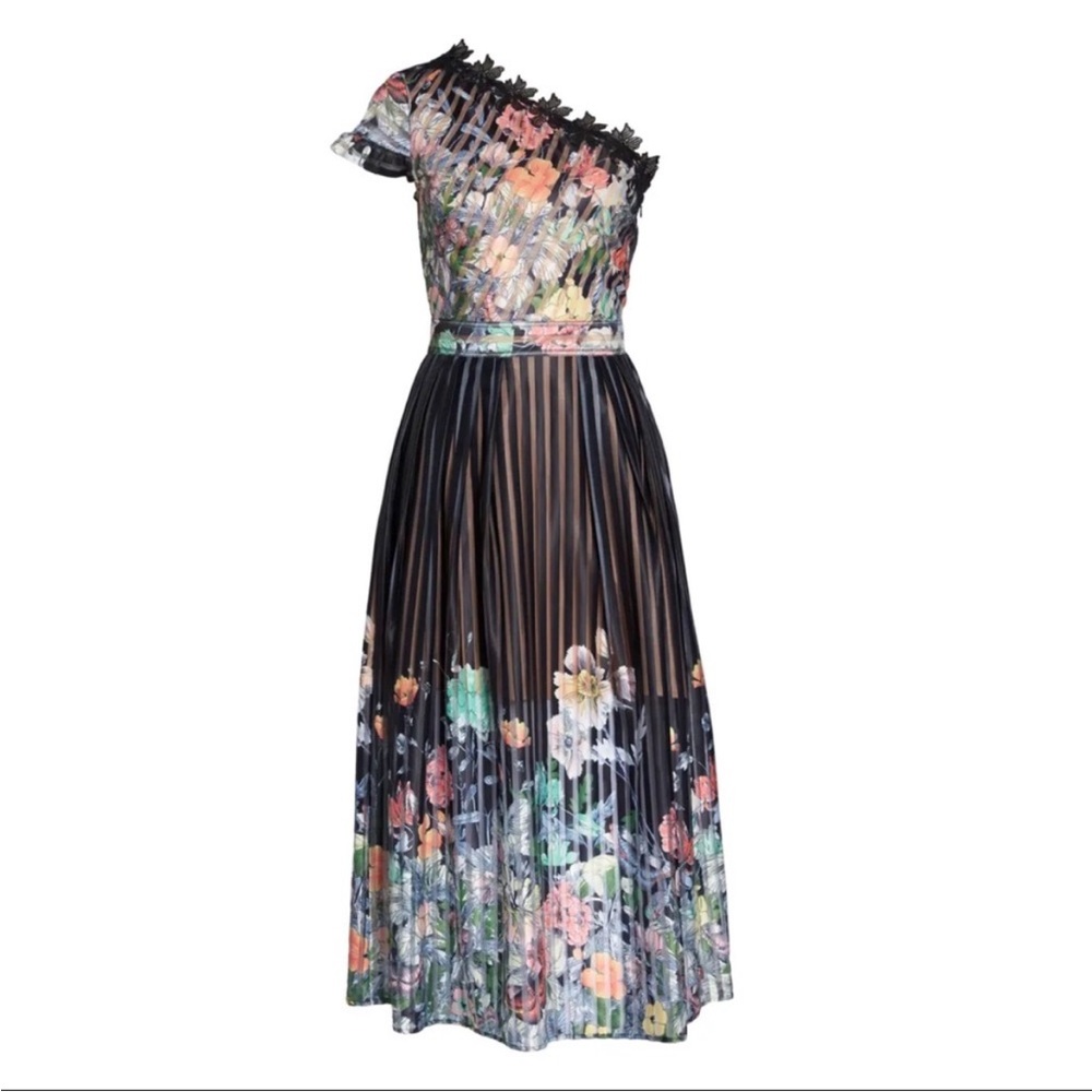 FOXIEDOX Floral One-Shoulder Dress